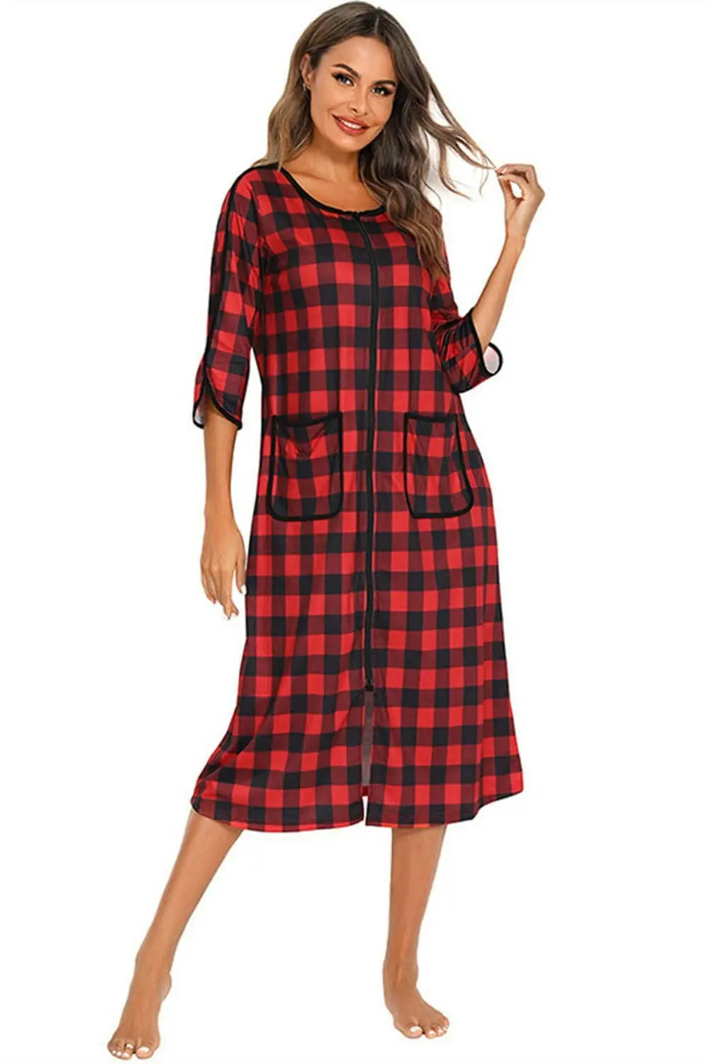 Elegant sheer night dress with pockets - Love Salve